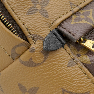 ルイヴィトン LOUIS VUITTON リバース パームスプリングス バックパック MINI M42411 モノグラムリバース モノグラムキャンバス 2WAYバッグ ゴールド金具 茶