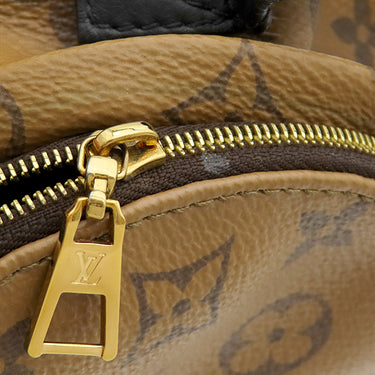 ルイヴィトン LOUIS VUITTON リバース パームスプリングス バックパック MINI M42411 モノグラムリバース モノグラムキャンバス 2WAYバッグ ゴールド金具 茶