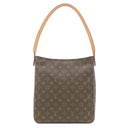 ルイヴィトン LOUIS VUITTON ルーピング GM M51145 モノグラム モノグラムキャンバス ショルダーバッグ ゴールド金具 茶 ワンハンドル