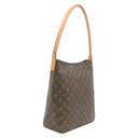 ルイヴィトン LOUIS VUITTON ルーピング GM M51145 モノグラム モノグラムキャンバス ショルダーバッグ ゴールド金具 茶 ワンハンドル