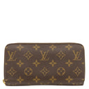 ルイヴィトン LOUIS VUITTON ジッピー ウォレット M41895 フューシャ モノグラムキャンバス 長財布 ゴールド金具 茶 ピンク ラウンドファスナー