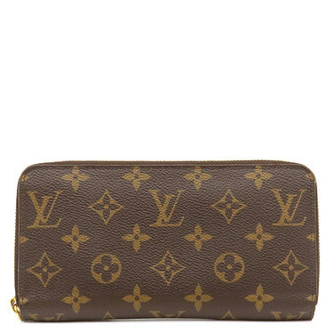 ルイヴィトン LOUIS VUITTON ジッピー ウォレット M41895 フューシャ モノグラムキャンバス 長財布 ゴールド金具 茶 ピンク ラウンドファスナー