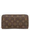 ルイヴィトン LOUIS VUITTON ジッピー ウォレット M41895 フューシャ モノグラムキャンバス 長財布 ゴールド金具 茶 ピンク ラウンドファスナー