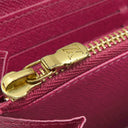 ルイヴィトン LOUIS VUITTON ジッピー ウォレット M41895 フューシャ モノグラムキャンバス 長財布 ゴールド金具 茶 ピンク ラウンドファスナー