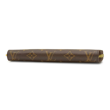 ルイヴィトン LOUIS VUITTON ジッピー ウォレット M41895 フューシャ モノグラムキャンバス 長財布 ゴールド金具 茶 ピンク ラウンドファスナー