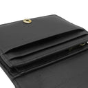 クリスチャン・ディオール Christian Dior カナ―ジュ コンパクト S01780NMJ ブラック レザー 二つ折り財布 ゴールド金具 黒 チャーム付き