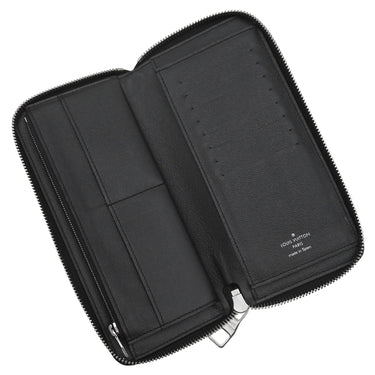 ルイヴィトン LOUIS VUITTON ジッピーウォレット ヴェルティカル M32822 アルドワーズ タイガ 長財布 シルバー金具 黒 ラウンドジップ