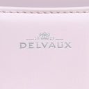 デルヴォー DELVAUX ブリヨン ミニ ロゴ バックル シルクラベンダー ボックスカーフ 2WAYバッグ シルバー金具 薄紫 ハンドバッグ ショルダー