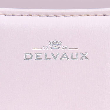 デルヴォー DELVAUX ブリヨン ミニ ロゴ バックル シルクラベンダー ボックスカーフ 2WAYバッグ シルバー金具 薄紫 ハンドバッグ ショルダー