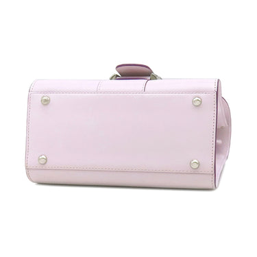 デルヴォー DELVAUX ブリヨン ミニ ロゴ バックル シルクラベンダー ボックスカーフ 2WAYバッグ シルバー金具 薄紫 ハンドバッグ ショルダー