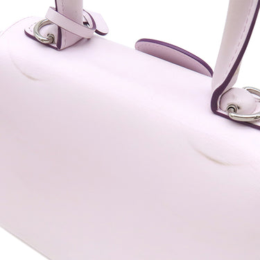 デルヴォー DELVAUX ブリヨン ミニ ロゴ バックル シルクラベンダー ボックスカーフ 2WAYバッグ シルバー金具 薄紫 ハンドバッグ ショルダー