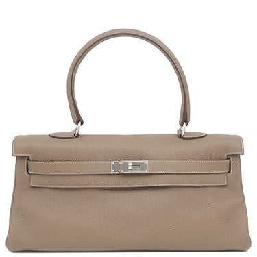 エルメス HERMES ショルダーケリー エトゥープ トゴ ショルダーバッグ シルバー金具 グレージュ