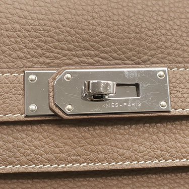 エルメス HERMES ショルダーケリー エトゥープ トゴ ショルダーバッグ シルバー金具 グレージュ