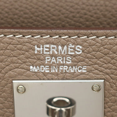 エルメス HERMES ショルダーケリー エトゥープ トゴ ショルダーバッグ シルバー金具 グレージュ