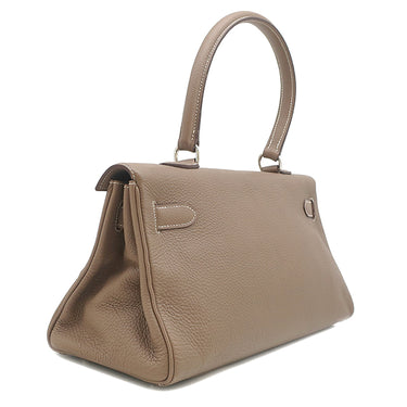エルメス HERMES ショルダーケリー エトゥープ トゴ ショルダーバッグ シルバー金具 グレージュ