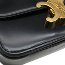 セリーヌ CELINE ティーン トリオンフ バッグ 188423 ブラック カーフ ショルダーバッグ ゴールド金具 黒