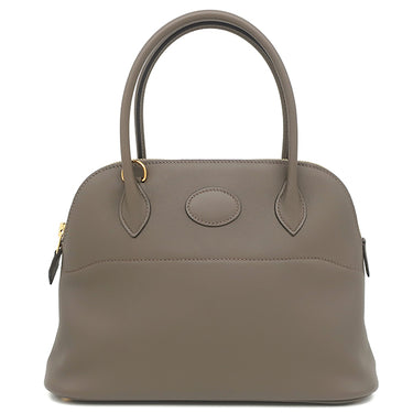 エルメス HERMES ボリード 27 エタン ヴォースイフト 2WAYバッグ ゴールド金具 グレー