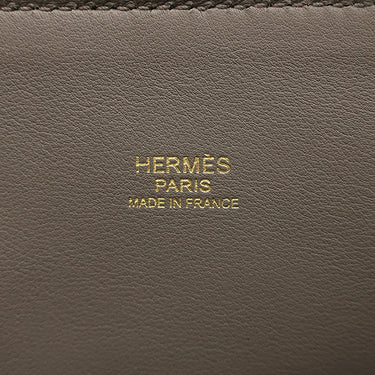 エルメス HERMES ボリード 27 エタン ヴォースイフト 2WAYバッグ ゴールド金具 グレー