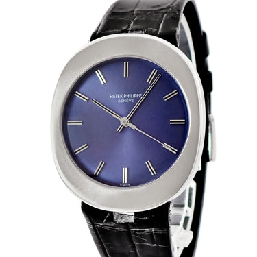腕時計 パテックフィリップ PATEK PHILIPPE イリプス ヴィンテージ 3580A 自動巻き メンズ Jumbo UFO ユーフォー 青 紫 オーバル バー