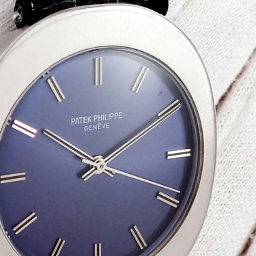 腕時計 パテックフィリップ PATEK PHILIPPE イリプス ヴィンテージ 3580A 自動巻き メンズ Jumbo UFO ユーフォー 青 紫 オーバル バー