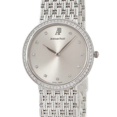 腕時計 オーデマピゲ AUDEMARS PIGUET ジュール オーデマ 15150BC.ZZ.1219OR 手巻き メンズ K18WG無垢 純正ダイヤ シルバー サンレイ