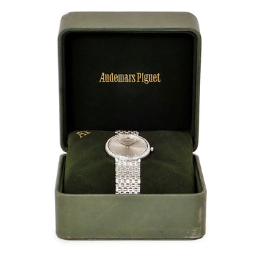 腕時計 オーデマピゲ AUDEMARS PIGUET ジュール オーデマ 15150BC.ZZ.1219OR 手巻き メンズ K18WG無垢 純正ダイヤ シルバー サンレイ