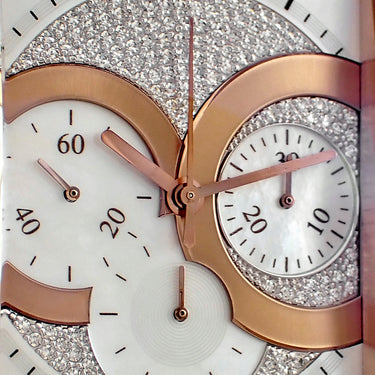 腕時計 ハリーウィンストン Harry Winston アヴェニュー C クロノグラフ 330/MCA 自動巻き メンズ K18PG無垢 純正ダイヤ シェル