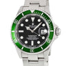 腕時計 ロレックス ROLEX サブマリーナー デイト 16610LV Y番 自動巻き メンズ Y番 グリーンサブ ファット4 ビッグスイス 黒 緑