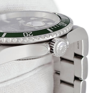 腕時計 ロレックス ROLEX サブマリーナー デイト 16610LV Y番 自動巻き メンズ Y番 グリーンサブ ファット4 ビッグスイス 黒 緑