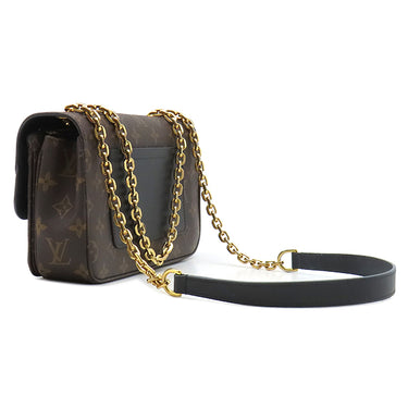 ルイヴィトン LOUIS VUITTON サック マルソー M46126 モノグラム×ノワール モノグラムキャンバス レザー ショルダーバッグ ゴールド金具 チェーンショルダー