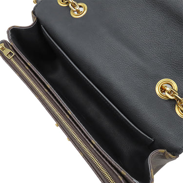 ルイヴィトン LOUIS VUITTON サック マルソー M46126 モノグラム×ノワール モノグラムキャンバス レザー ショルダーバッグ ゴールド金具 チェーンショルダー