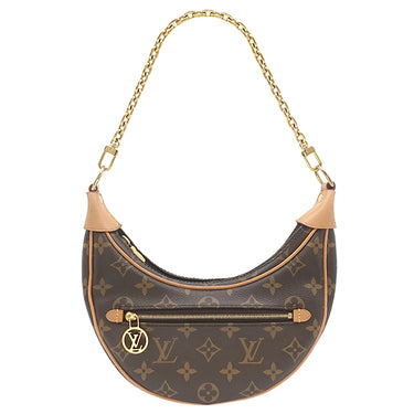 ルイヴィトン LOUIS VUITTON ループ M81098 モノグラム モノグラムキャンバス 2WAYバッグ ゴールド金具 茶 ハンドバッグ ショルダー ハーフムーン