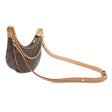 ルイヴィトン LOUIS VUITTON ループ M81098 モノグラム モノグラムキャンバス 2WAYバッグ ゴールド金具 茶 ハンドバッグ ショルダー ハーフムーン