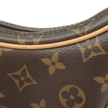 ルイヴィトン LOUIS VUITTON ループ M81098 モノグラム モノグラムキャンバス 2WAYバッグ ゴールド金具 茶 ハンドバッグ ショルダー ハーフムーン