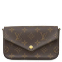ルイヴィトン LOUIS VUITTON ミルティ ポシェット フェリシー M80091 モノグラム モノグラムキャンバス ショルダーバッグ ゴールド金具 カーキ クラッチ