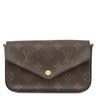 ルイヴィトン LOUIS VUITTON ミルティ ポシェット フェリシー M80091 モノグラム モノグラムキャンバス ショルダーバッグ ゴールド金具 カーキ クラッチ
