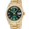 腕時計 ロレックス ROLEX デイデイト 36 118238 K番 自動巻き メンズ メーカーOH済 K番 K18YG無垢 プレジデントブレス グリーン バー