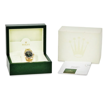 腕時計 ロレックス ROLEX デイデイト 36 118238 K番 自動巻き メンズ メーカーOH済 K番 K18YG無垢 プレジデントブレス グリーン バー