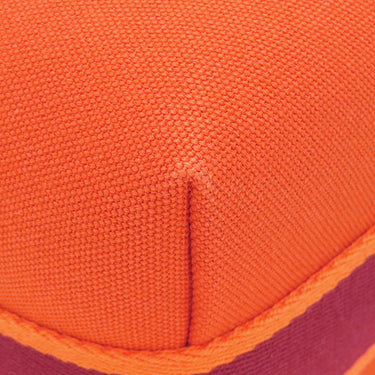 エルメス HERMES ブリッド ア ブラック PM オレンジ トワルシェブロン ポーチ シルバー金具 ハンドバッグ バニティ トワルH