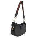グッチ GUCCI ムーンサイド ショルダー 786015 ブラック カーフ ショルダーバッグ シャンパンゴールド金具 シェリーライン ウェブストライプ