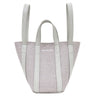 バレンシアガ BALENCIAGA エブリデイ XS ノース サウス 672793 シルバー×パープル キャンバス スパークリングキャンバス 2WAYバッグ シルバー金具 ミニトート ショルダー ラメ