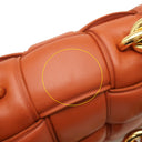 ボッテガヴェネタ BOTTEGA VENETA ザ チェーン カセット 631421 オレンジブラウン ラムスキン ショルダーバッグ ゴールド金具 マキシイントレチャート