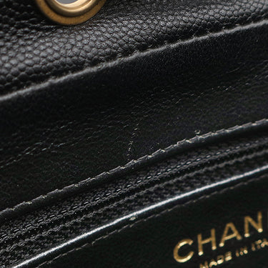 シャネル CHANEL CCフィリグリー リュック A57090 ブラック キャビアスキン リュック・デイパック ヴィンテージ金具 黒 マトラッセ