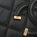 シャネル CHANEL CCフィリグリー リュック A57090 ブラック キャビアスキン リュック・デイパック ヴィンテージ金具 黒 マトラッセ