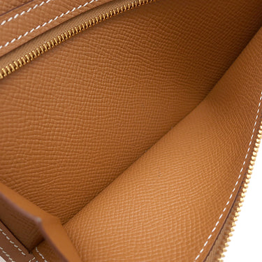 エルメス HERMES ベアンスフレ ゴールド ヴォーエプソン 長財布 ゴールド金具 茶