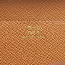 エルメス HERMES ベアンスフレ ゴールド ヴォーエプソン 長財布 ゴールド金具 茶