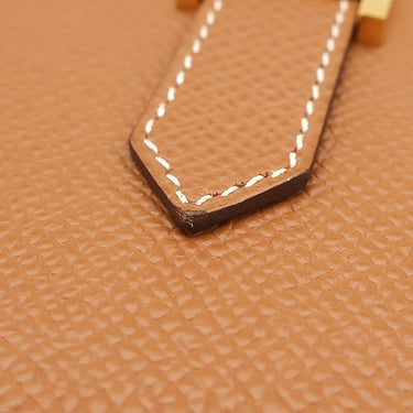 エルメス HERMES ベアンスフレ ゴールド ヴォーエプソン 長財布 ゴールド金具 茶