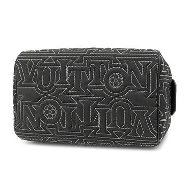 ルイヴィトン LOUIS VUITTON LVスノー ドップ キット M21435 ブラック ナイロン レザー ポーチ ブラック金具 ロゴ 刺繍 トラベルポーチ