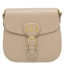 クリスチャン・ディオール Christian Dior ボビー フレーム ショルダー グレージュ レザー ショルダーバッグ ゴールド金具 Bobby スタッズ