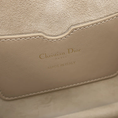 クリスチャン・ディオール Christian Dior ボビー フレーム ショルダー グレージュ レザー ショルダーバッグ ゴールド金具 Bobby スタッズ